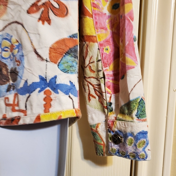 Chicos floral denium jacket - Picture 7 of 9